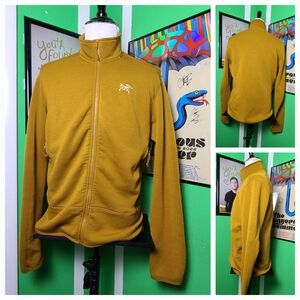 Arc’teryx Kyanite Jacket Men’s Large Full Zip Technical Fleece Gold Mustard
